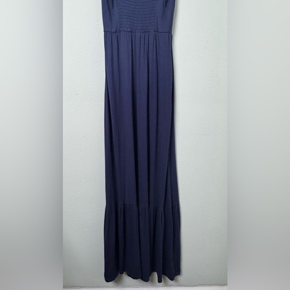Evereve Eloise Tiered Maxi Dress w/smocked‎ back in navy blue size small - Picture 7 of 13